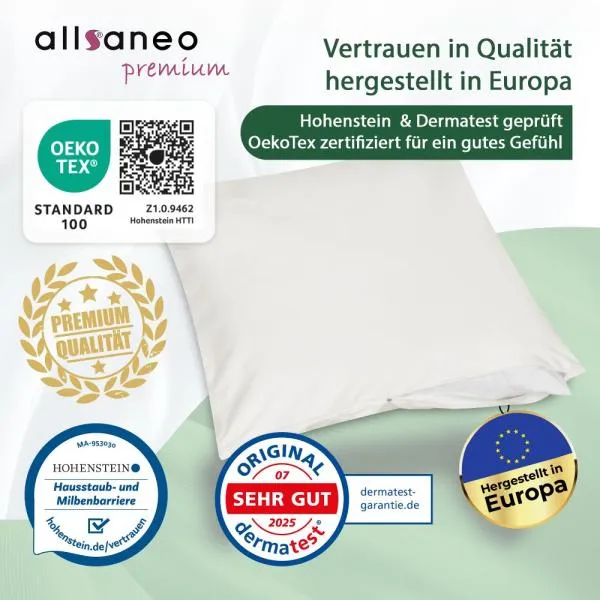 allsaneo premium Encasing Kissenbezug 80x80 cm